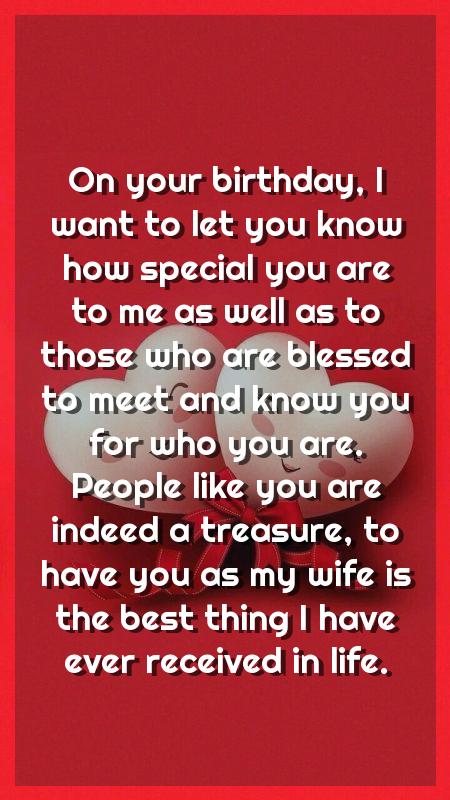 birthday message to loving wife